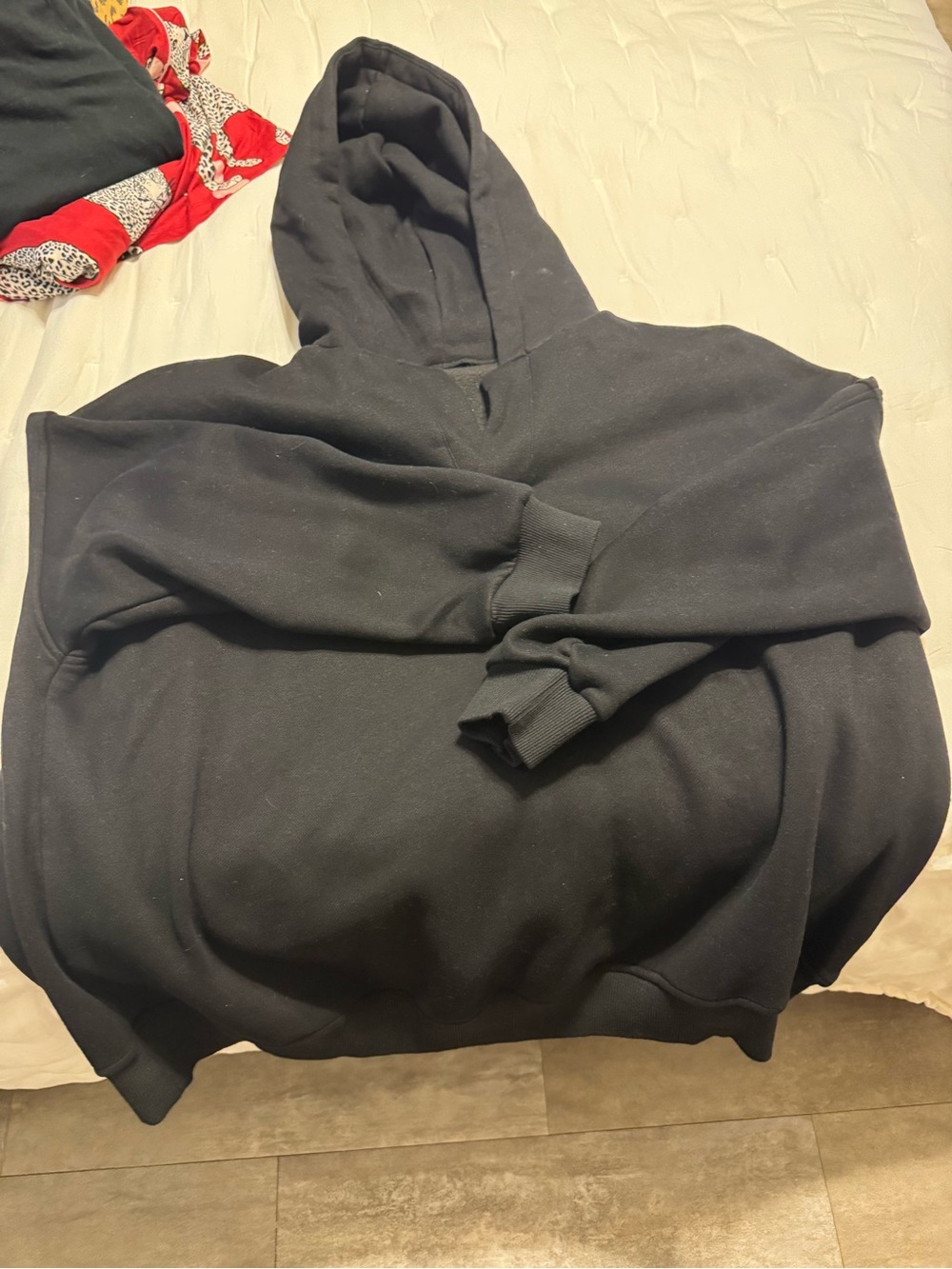 Black Hooded Sweater